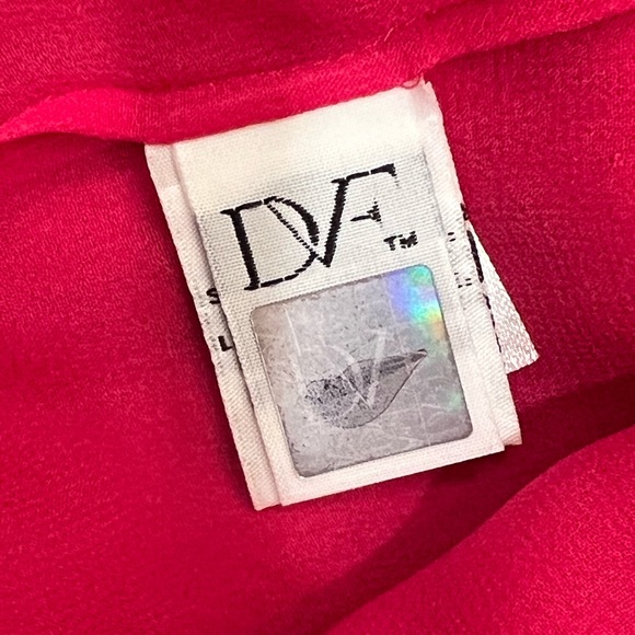 Diane von Furstenberg Raica Pink 100% Silk Sleeveless Layered Top W/ Keyhole - Picture 8 of 9